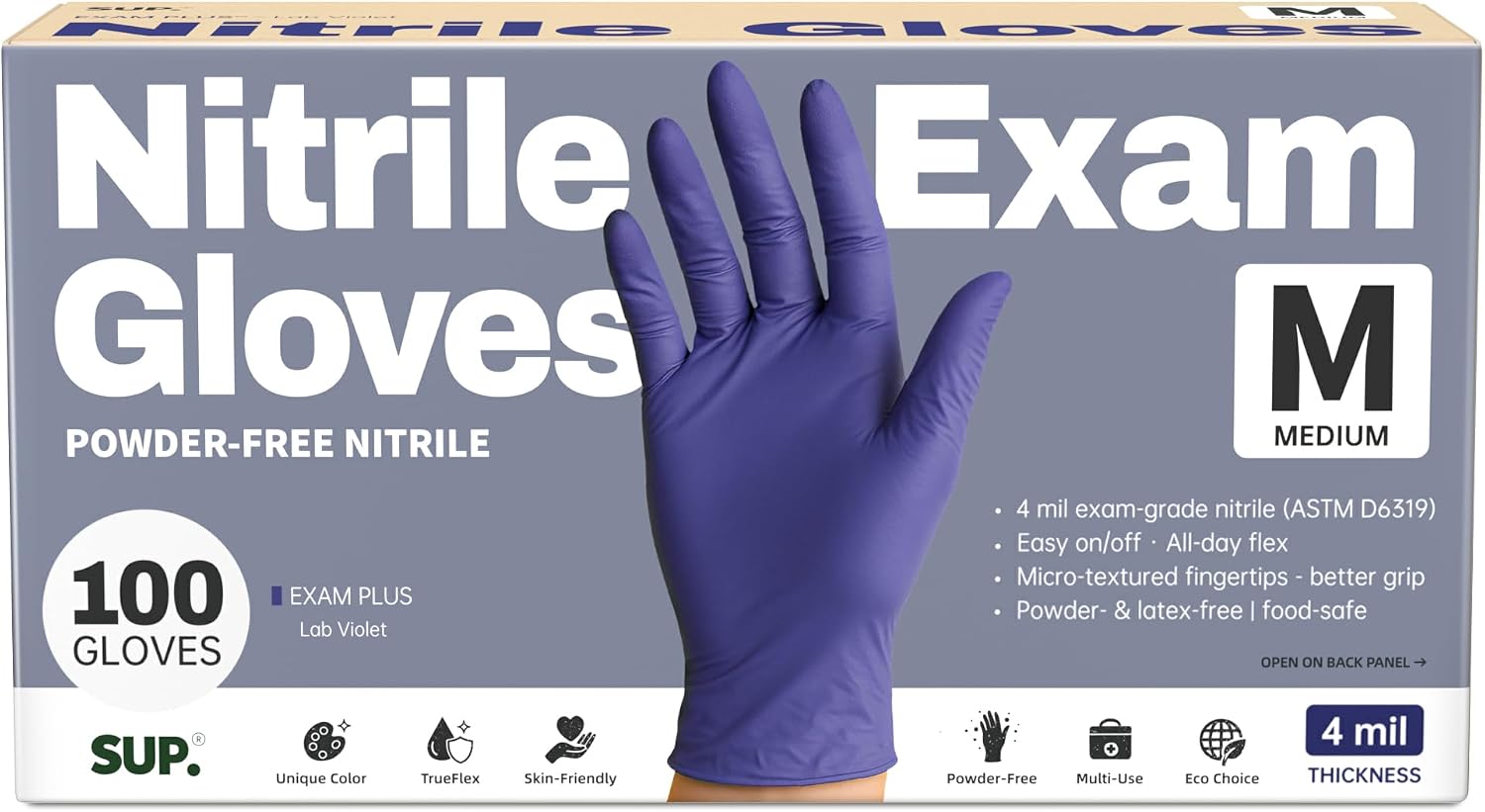Exam Glove Nitrile - Disposable Nitrile Gloves 100/1000 Ct Powder-Free
