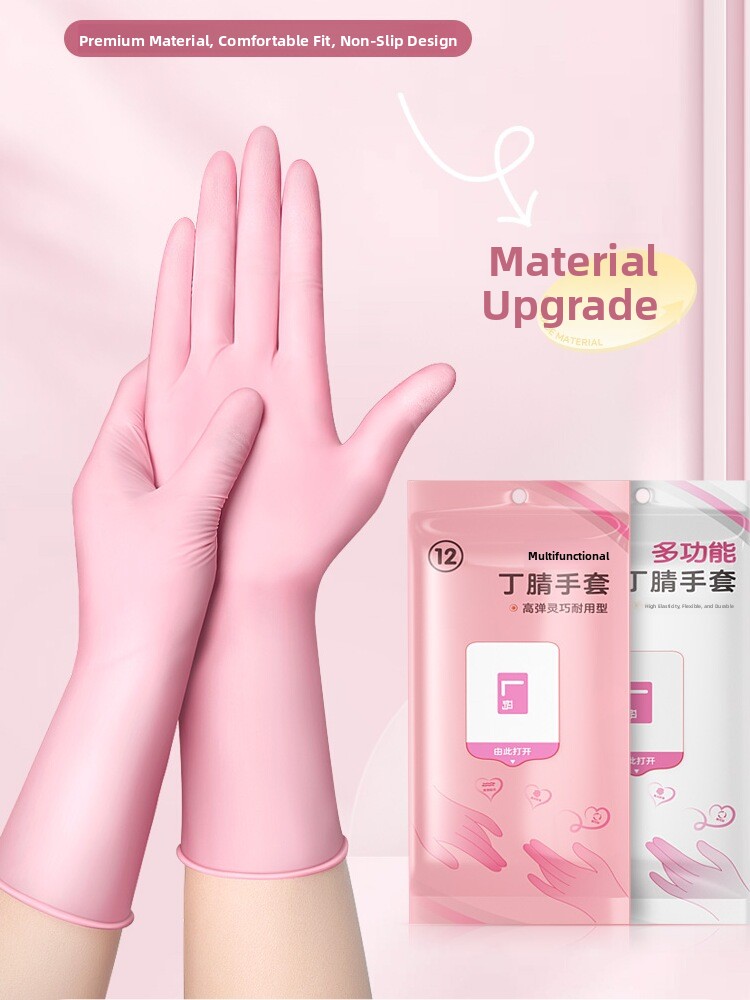 Rubber Glove Cleaning - Durable Nitrile Gloves Waterproof Kitchen Dishwashing