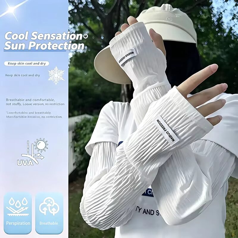 Summer Loose Ice Silk Uv Prote – Fingerless Glove Knit Bewertung und Preis