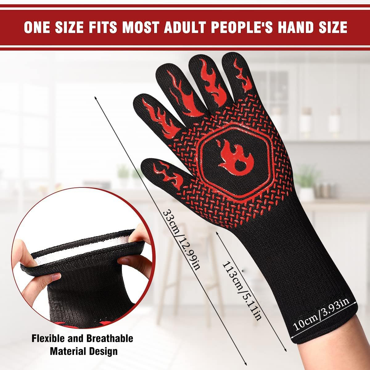 BBQ Grill Gloves High Temp Res – Oven Mitt Silicone Bewertung und Preis
