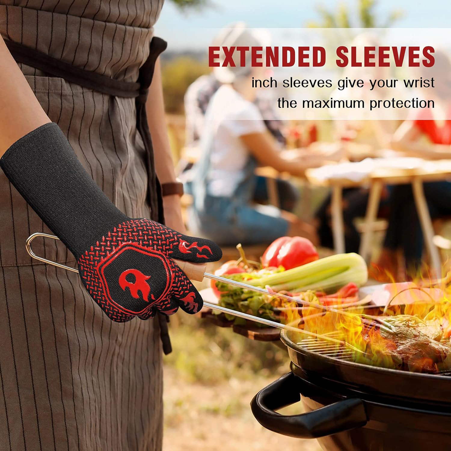BBQ Grill Gloves High Temp Res – Oven Mitt Silicone Bewertung und Preis