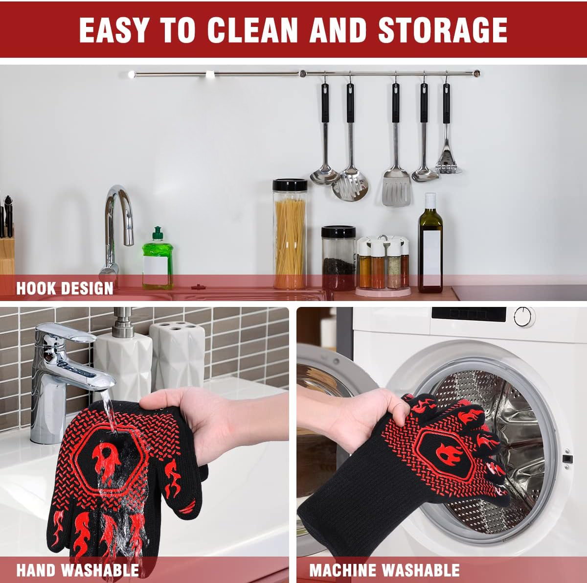 BBQ Grill Gloves High Temp Res – Oven Mitt Silicone Bewertung und Preis