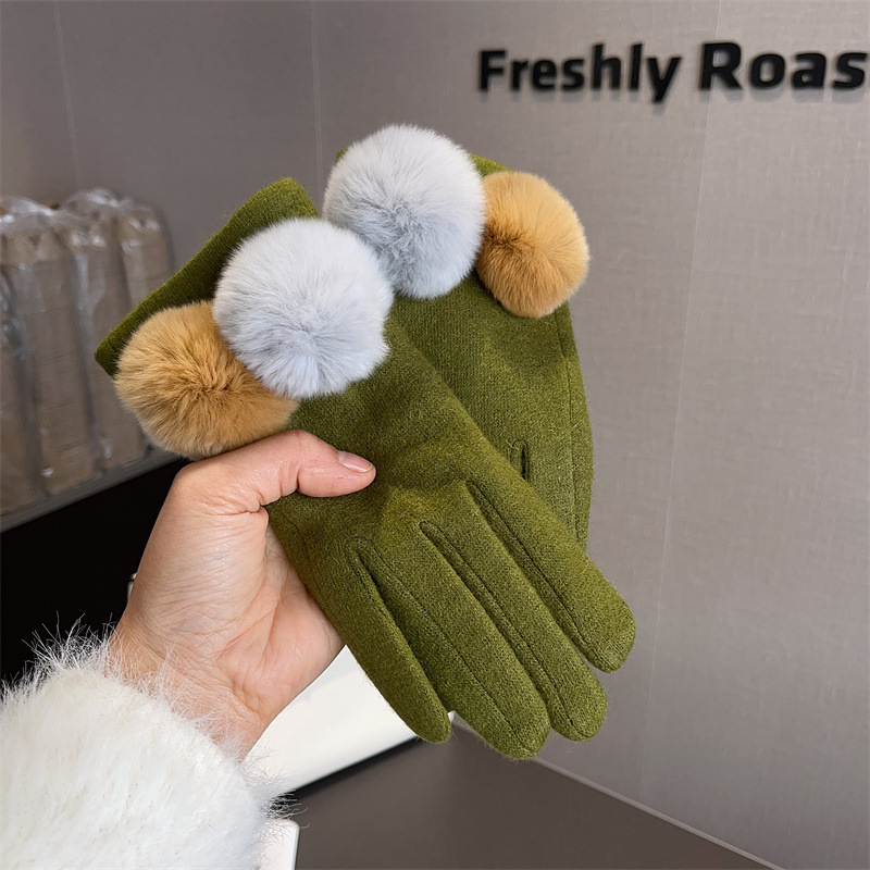 Gloves Women Wool Plaid Fox Fu – Wool Glove Lined Bewertung und Preis