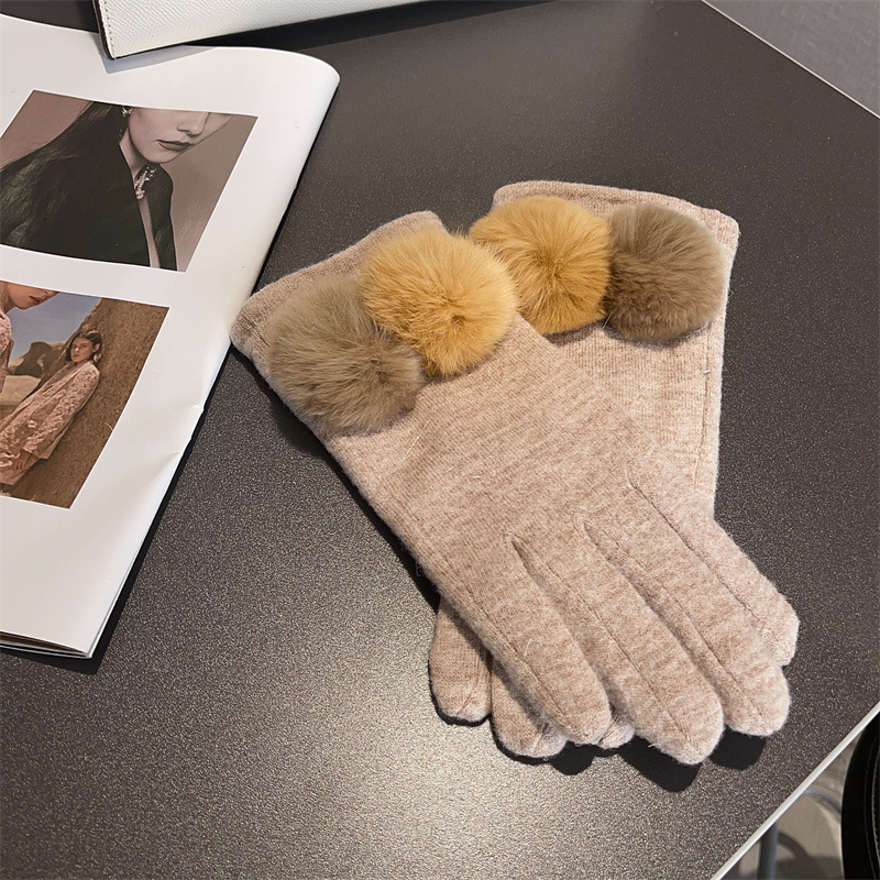Gloves Women Wool Plaid Fox Fu – Wool Glove Lined Bewertung und Preis