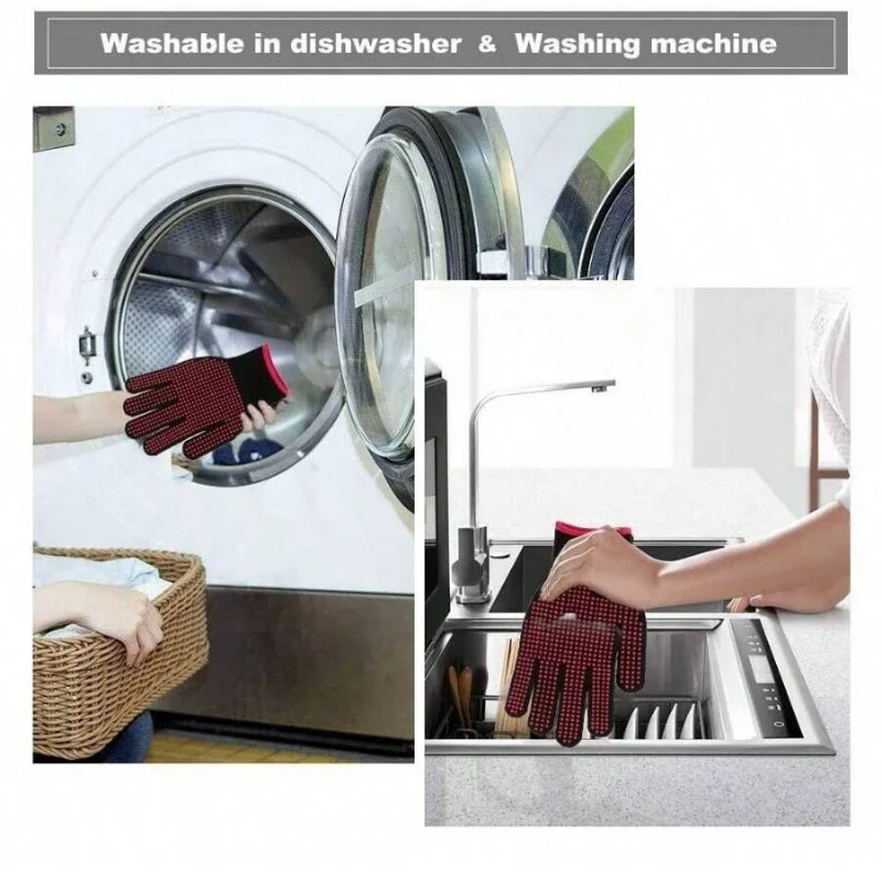 1 Pair Non-Slip Silicone BBQ G – Oven Mitt Silicone Bewertung und Preis