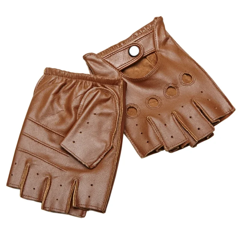 Men Vintage Leather Fingerless – Leather Driving Glove Bewertung und Preis