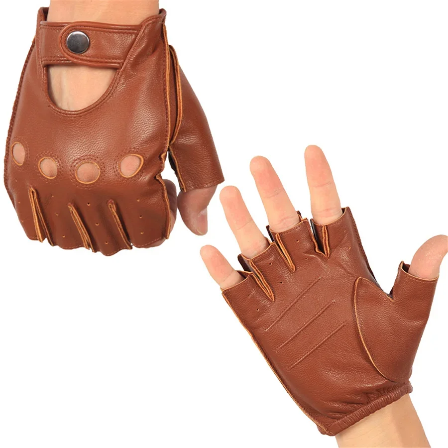 Men Vintage Leather Fingerless – Leather Driving Glove Bewertung und Preis