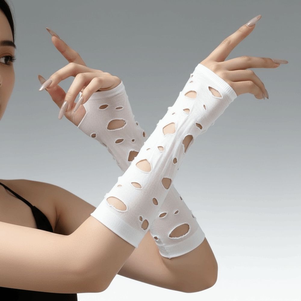 Sleeve Covers Ripped Arm Warme – Fingerless Glove Knit Bewertung und Preis