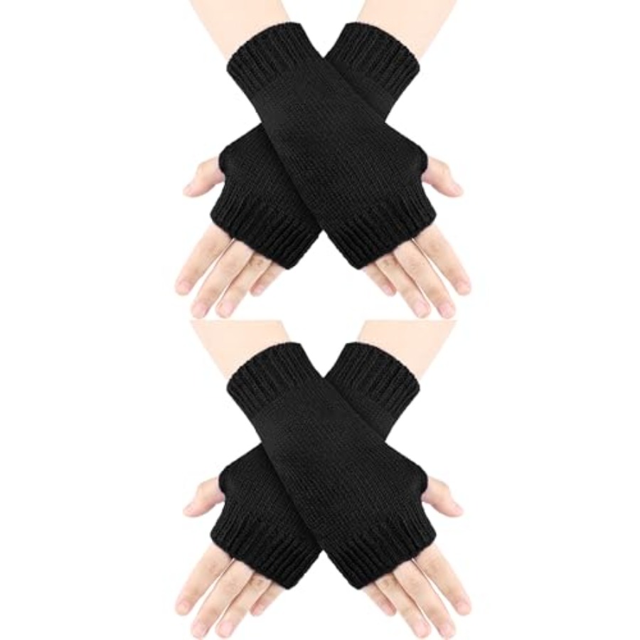 2 Pair Fingerless Gloves Wrist – Fingerless Glove Knit Bewertung und Preis