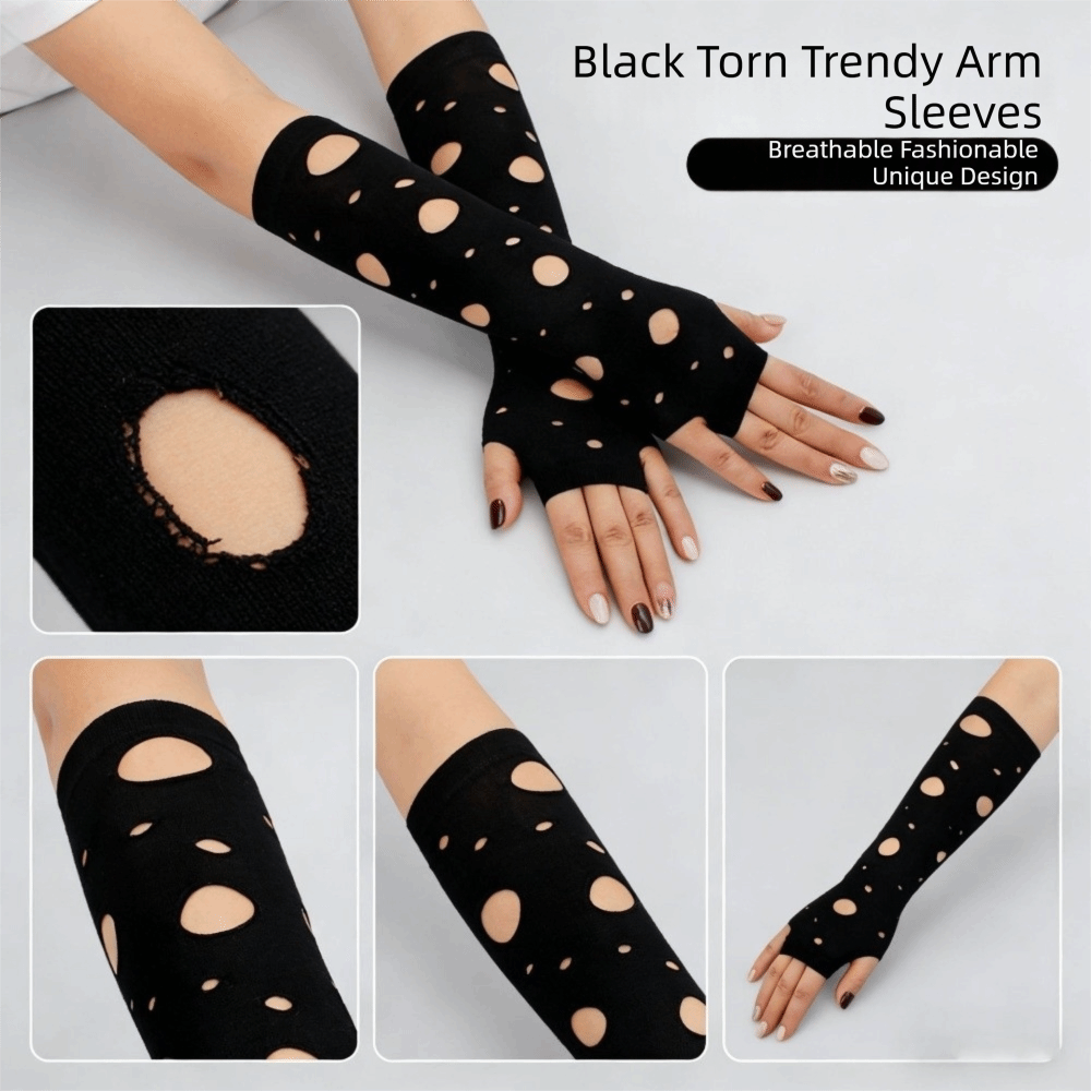 Sleeve Covers Ripped Arm Warme – Fingerless Glove Knit Bewertung und Preis