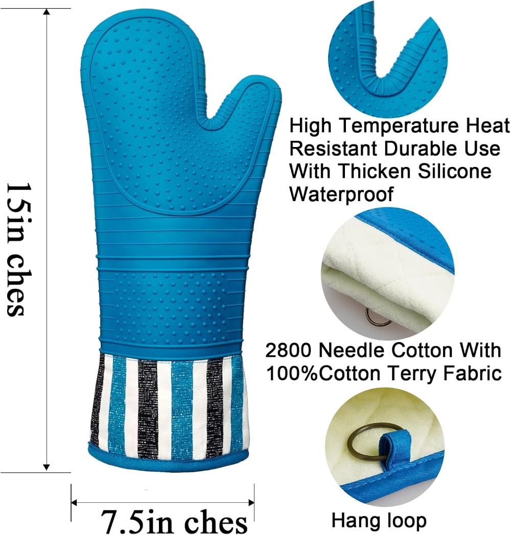 550°F Heat Resistant Oven Mitt – Oven Mitt Silicone Bewertung und Preis