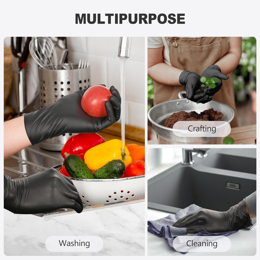 Black Vinyl Gloves, Food Grade – Rubber Glove Cleaning Bewertung und Preis