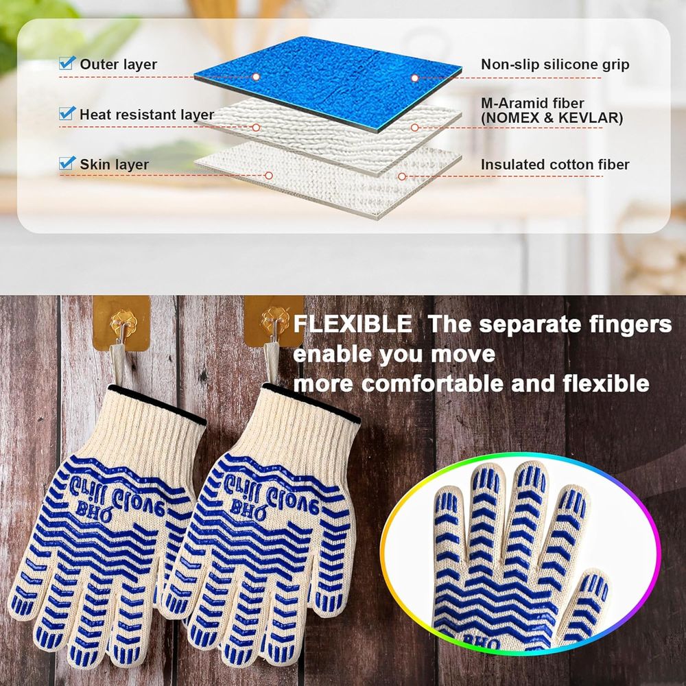 Heat Resistant Oven Gloves - B – Heat Resistant Glove Bewertung und Preis