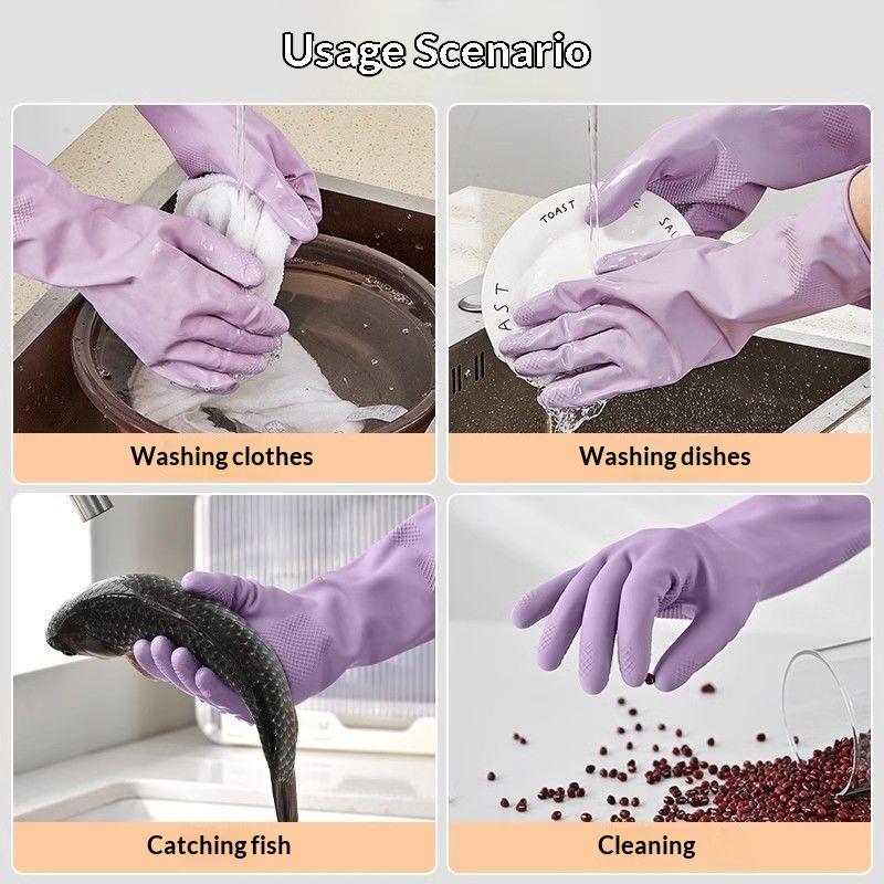 1Pair Latex Household Cleaning – Dish Glove Rubber Bewertung und Preis