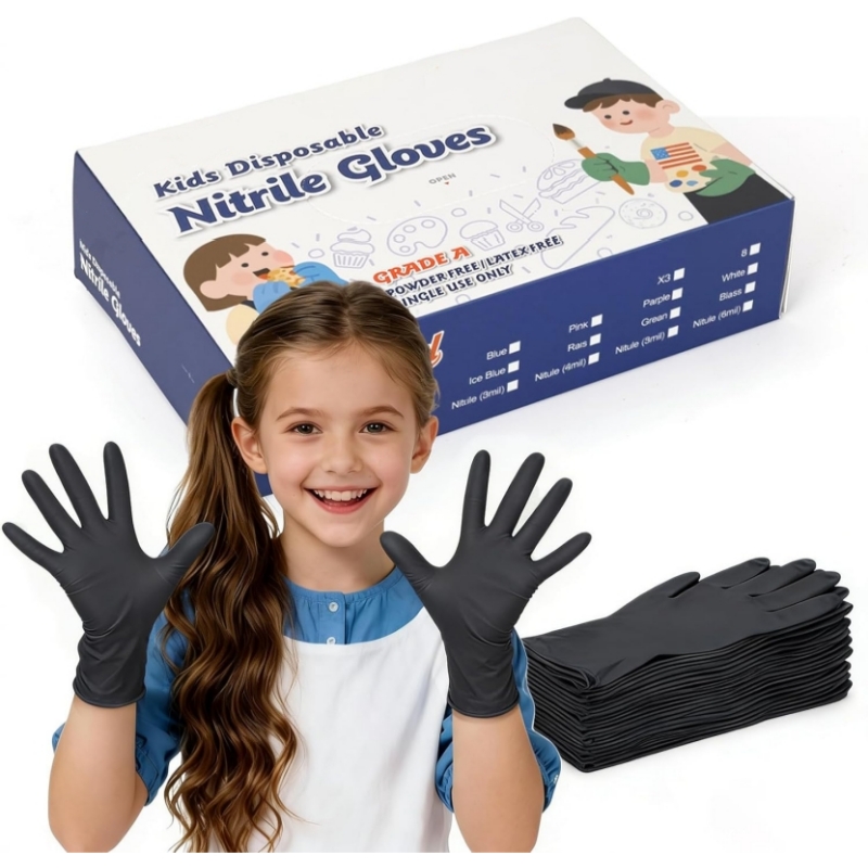 Kids Black Nitrile Disposable  – Nitrile Mechanic Glove Bewertung und Preis