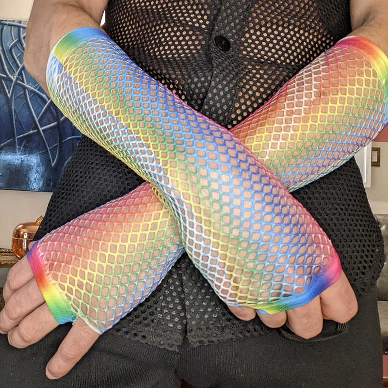 1 Pair Women Long Fishnet Net  – Fingerless Glove Knit Bewertung und Preis