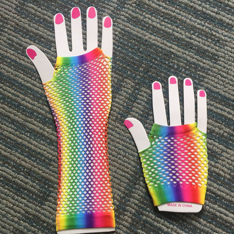 1 Pair Women Long Fishnet Net  – Fingerless Glove Knit Bewertung und Preis