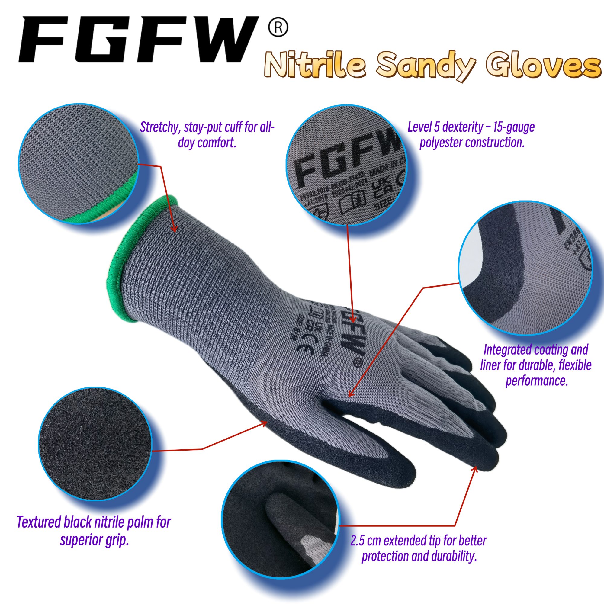 FGFW 10 Pairs Gray Nitrile San – Nitrile Mechanic Glove Bewertung und Preis
