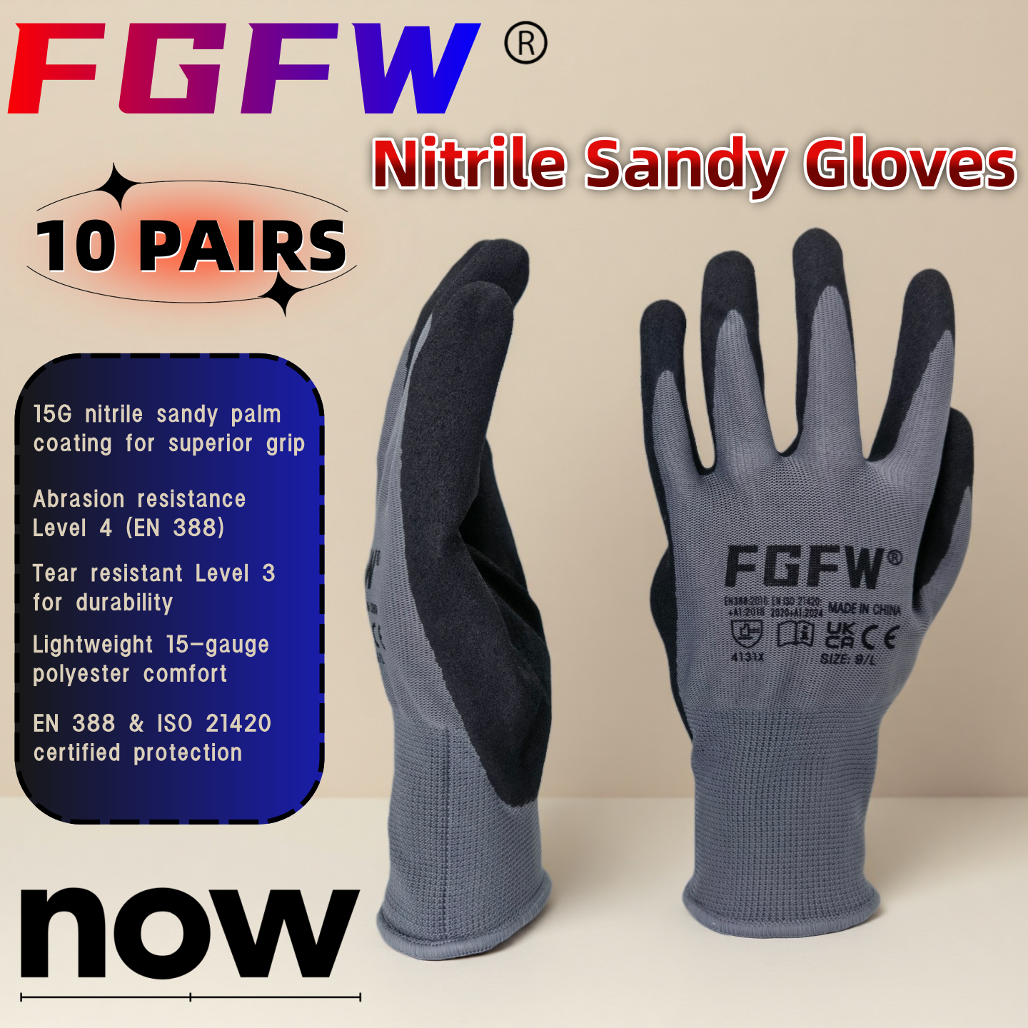 FGFW 10 Pairs Gray Nitrile San – Nitrile Mechanic Glove Bewertung und Preis