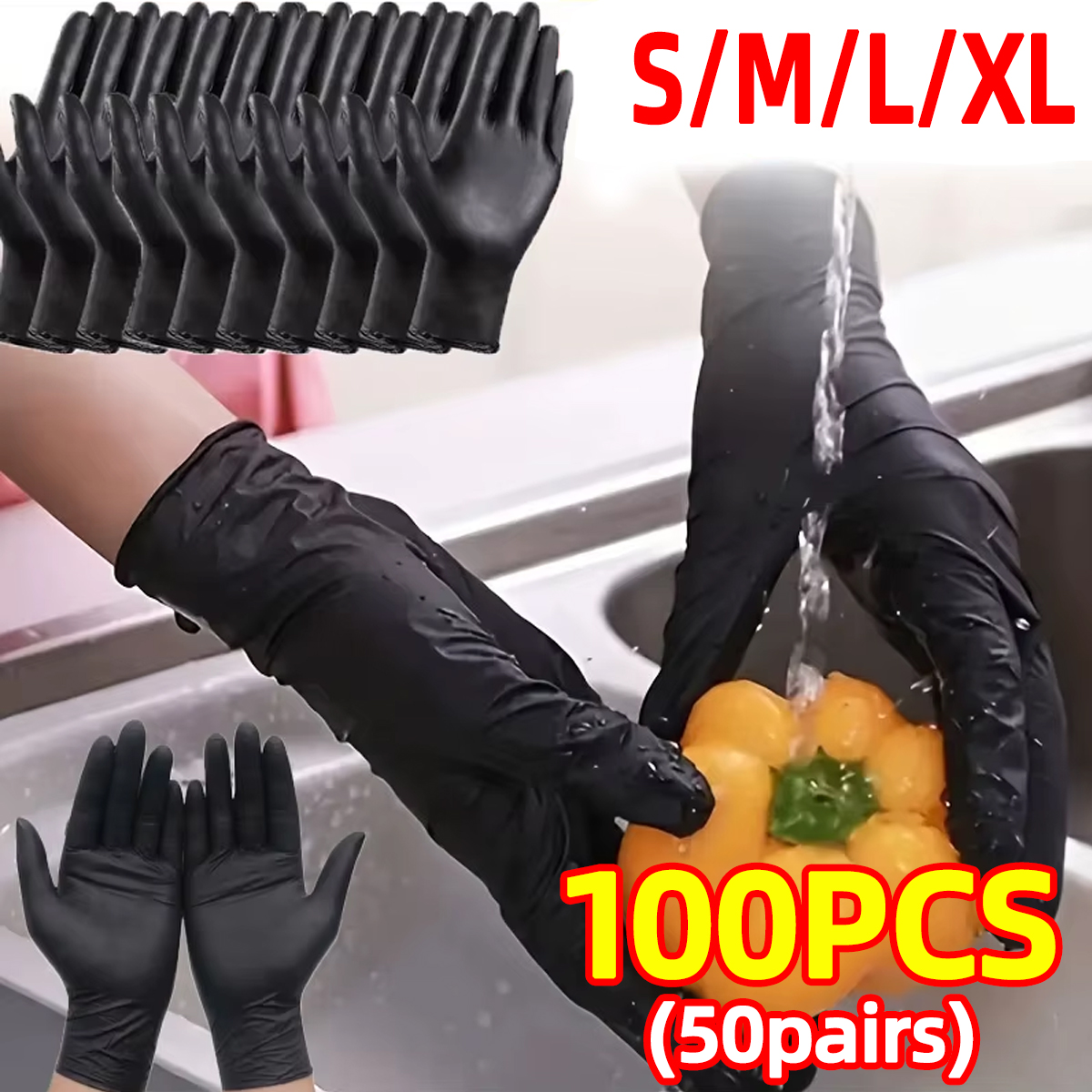 Heavy-Duty Black Disposable Ni – Nitrile Mechanic Glove Bewertung und Preis