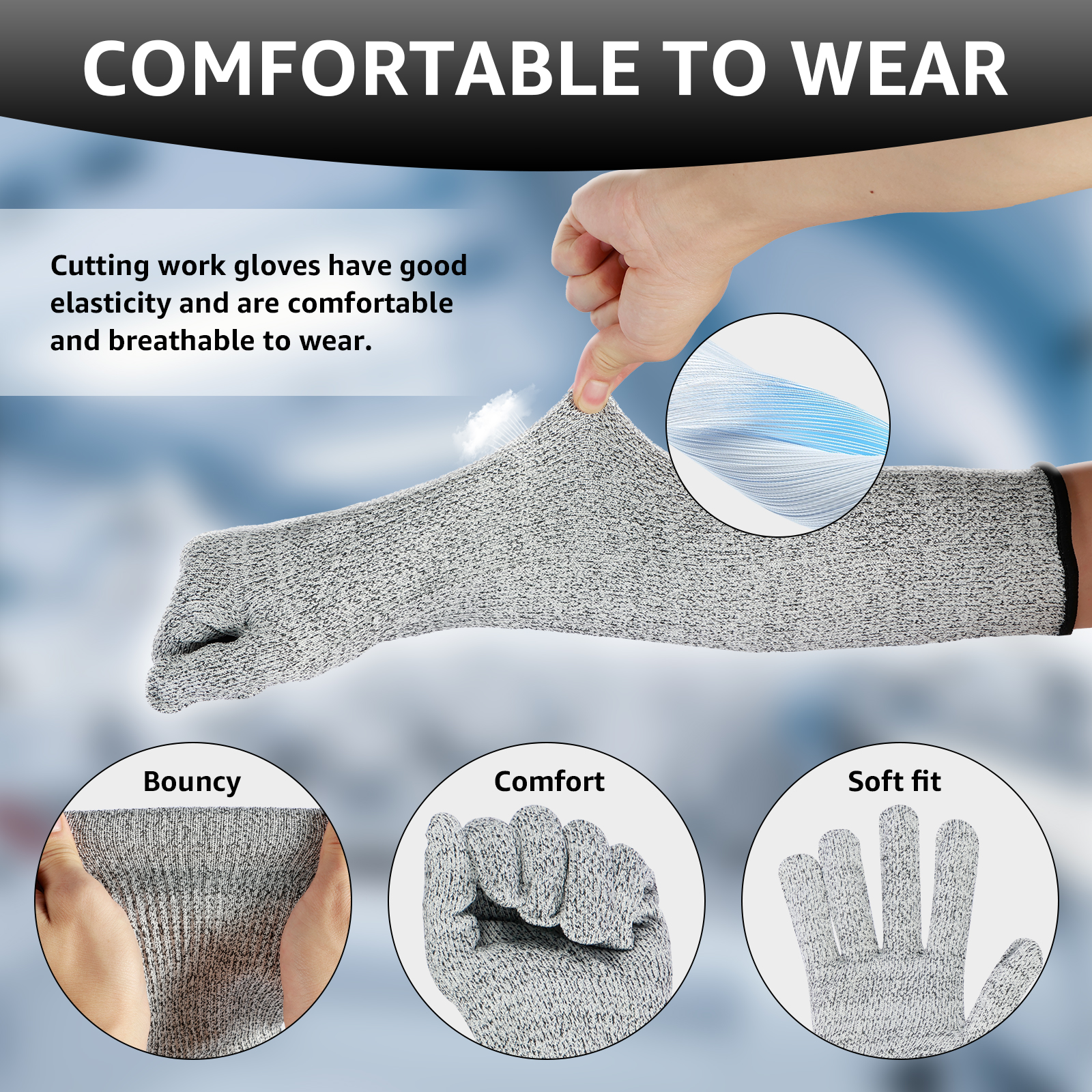 Breathable HPPE Cut Resistant  – Cut Resistant Glove Bewertung und Preis