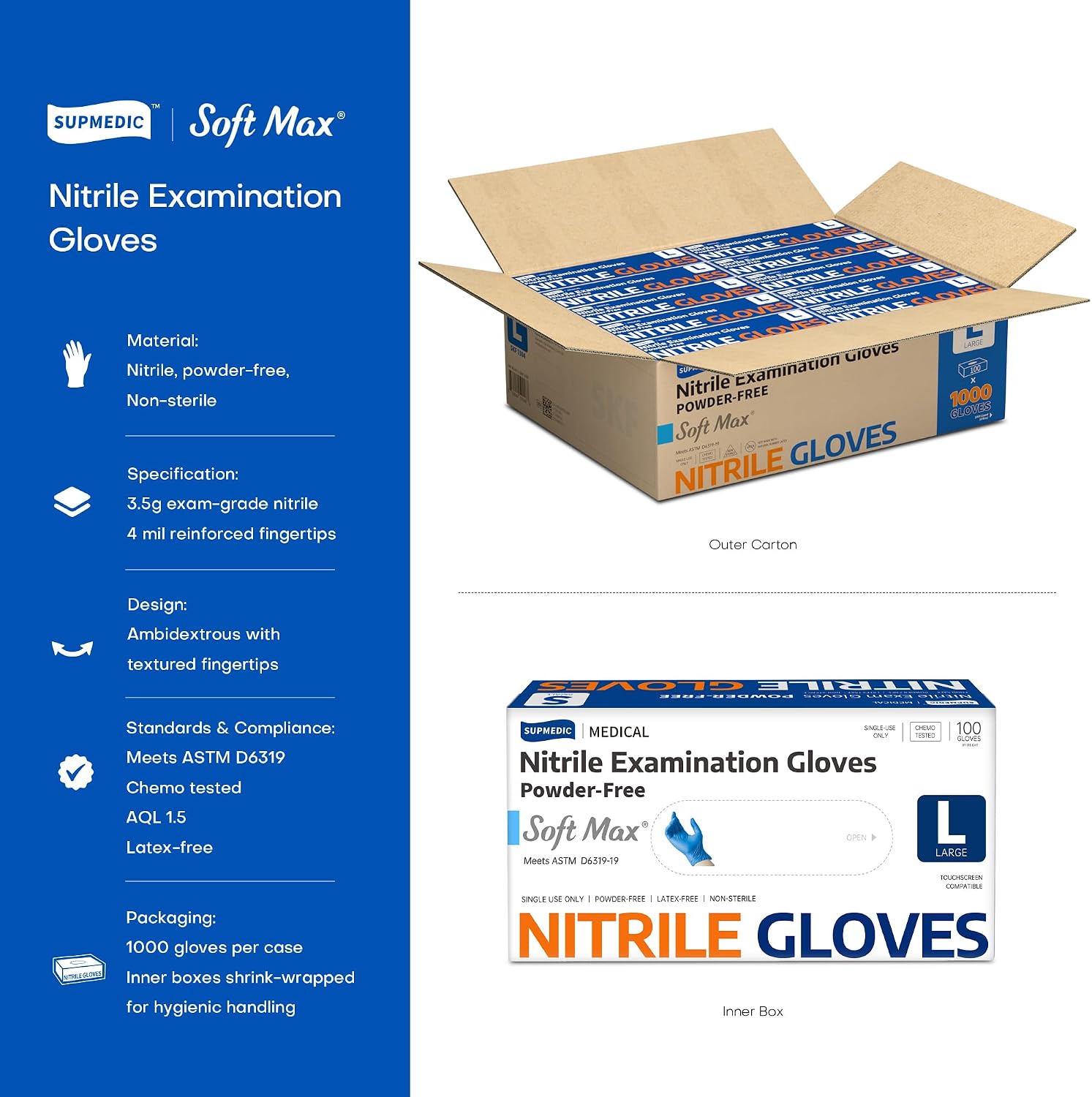 Nitrile Exam Gloves 1000 Pcs L – Exam Glove Nitrile Bewertung und Preis