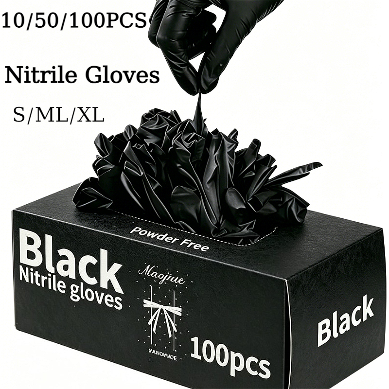 10/50/100PCS Black Disposable  – Nitrile Mechanic Glove Bewertung und Preis